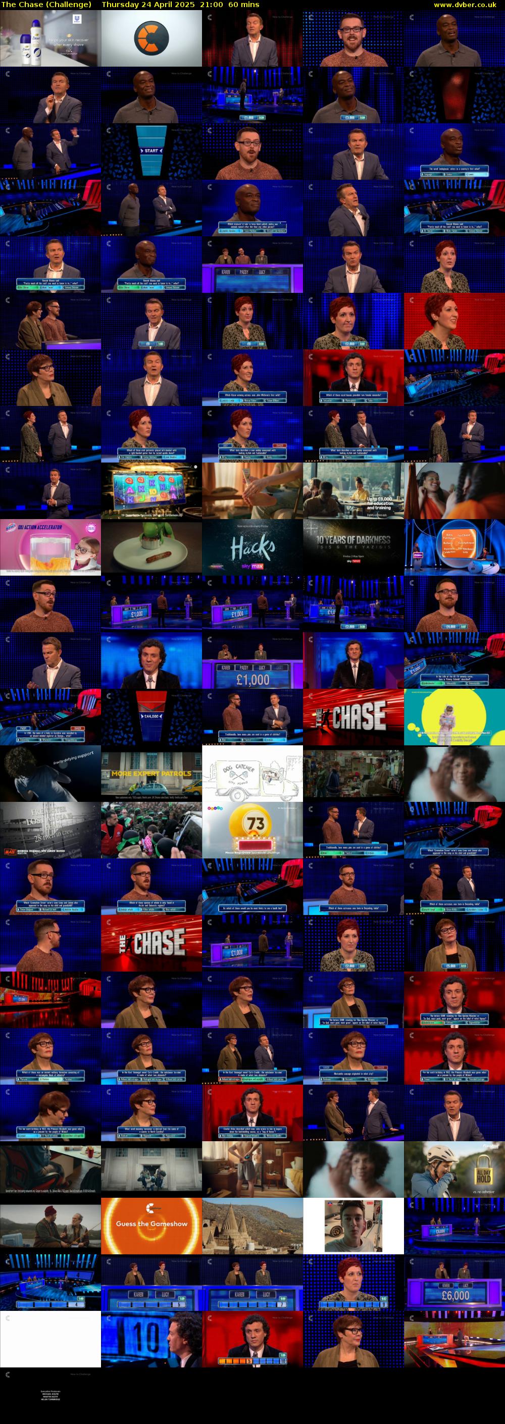 The Chase (Challenge) Thursday 24 April 2025 21:00 - 22:00