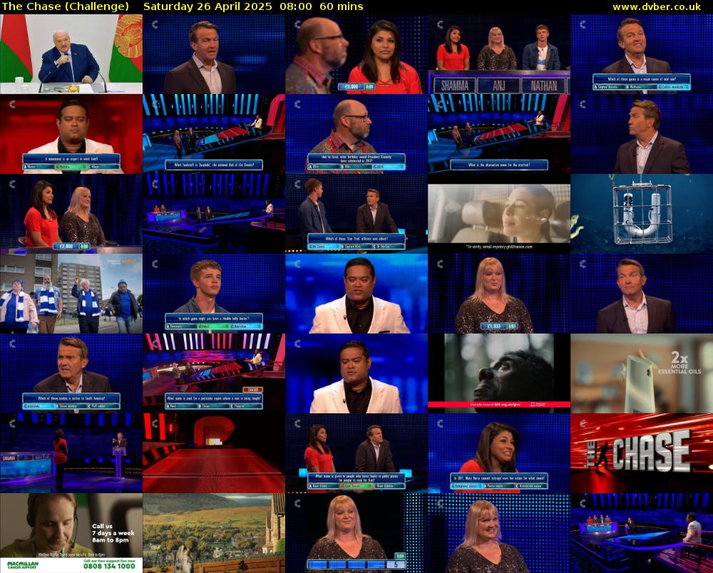 The Chase (Challenge) Saturday 26 April 2025 08:00 - 09:00