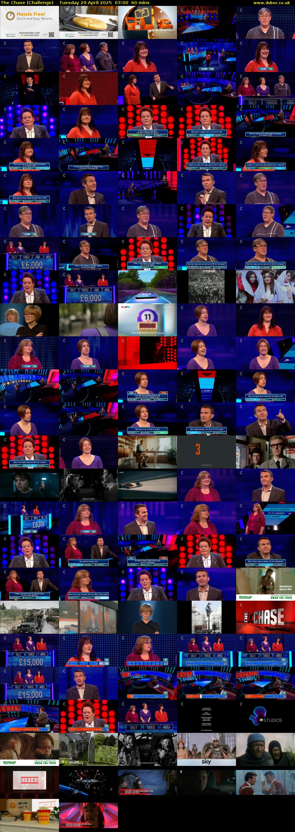 The Chase (Challenge) Tuesday 29 April 2025 07:00 - 08:00