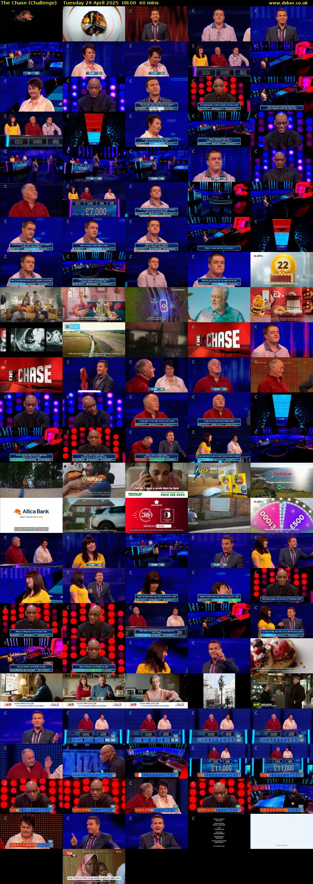 The Chase (Challenge) Tuesday 29 April 2025 08:00 - 09:00