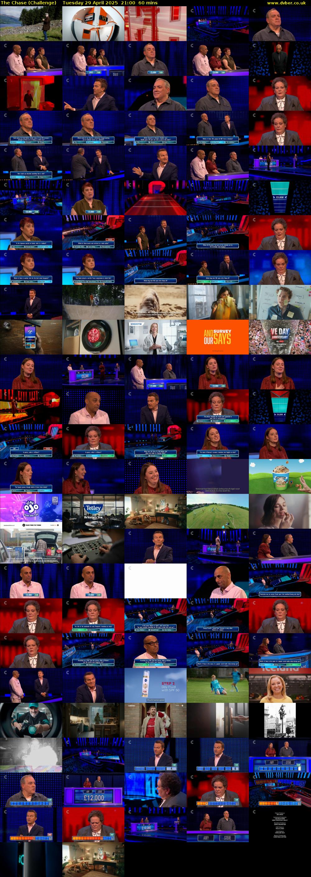The Chase (Challenge) Tuesday 29 April 2025 21:00 - 22:00