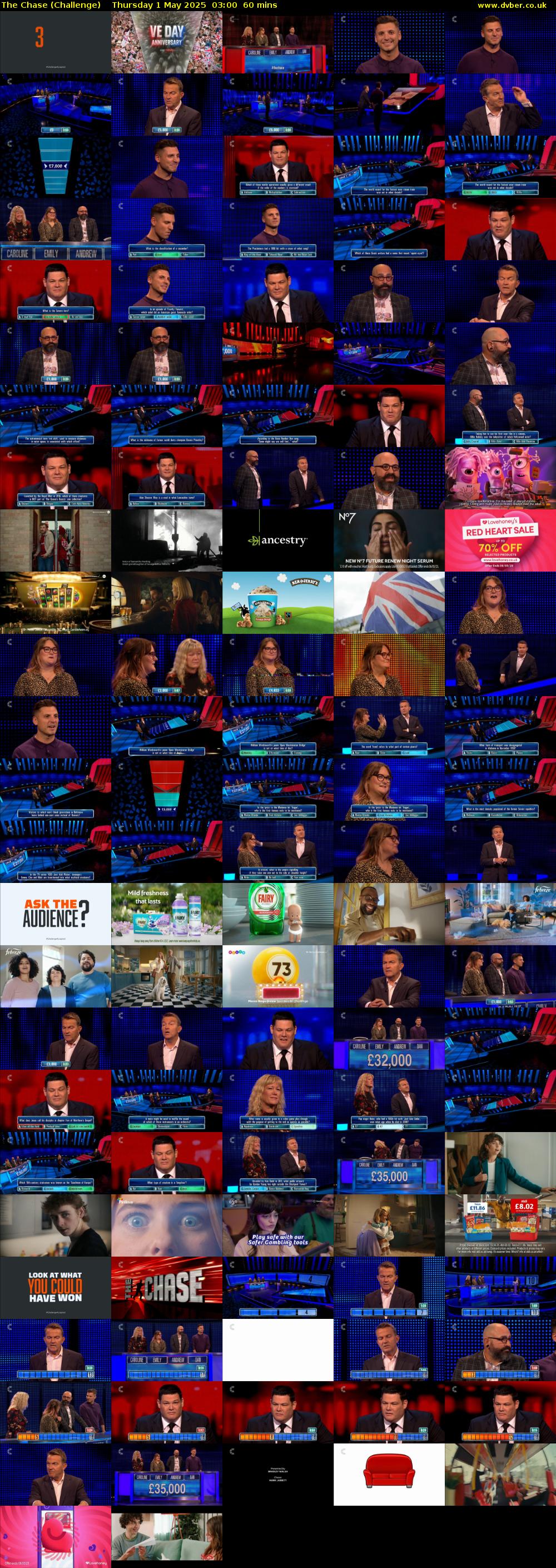 The Chase (Challenge) Thursday 1 May 2025 03:00 - 04:00
