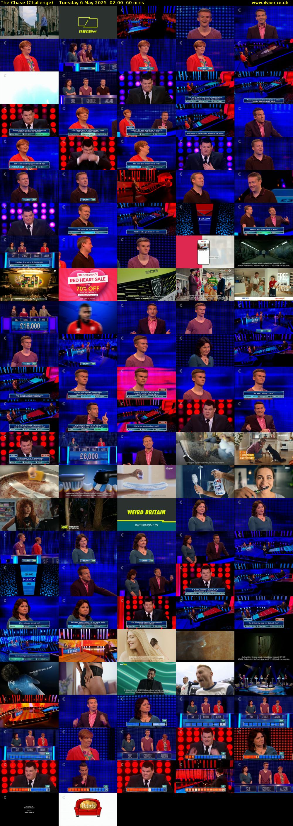 The Chase (Challenge) Tuesday 6 May 2025 02:00 - 03:00