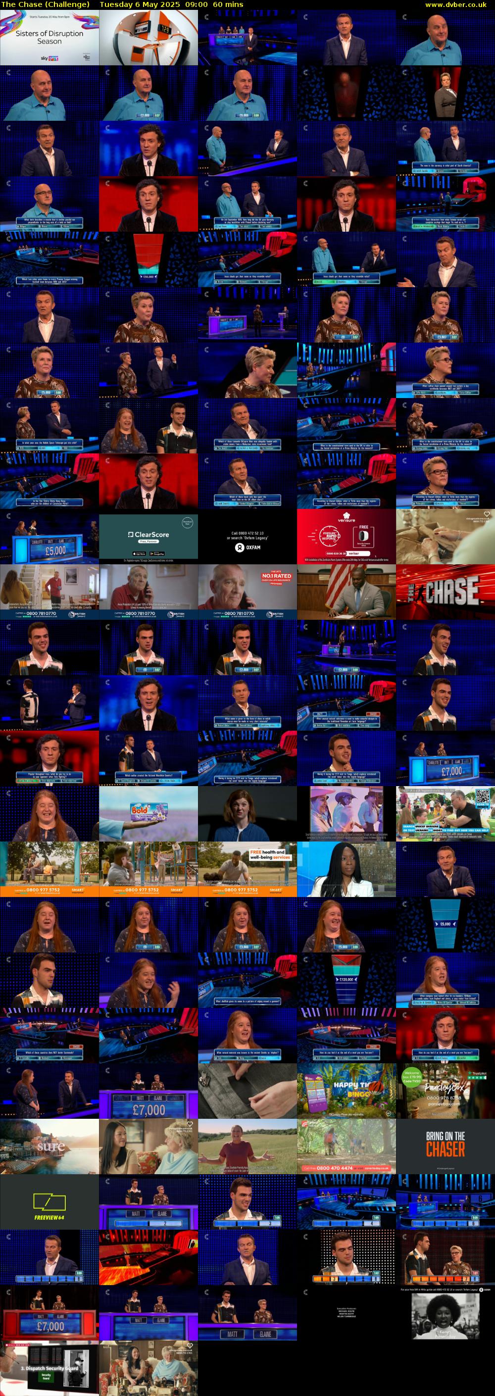 The Chase (Challenge) Tuesday 6 May 2025 09:00 - 10:00