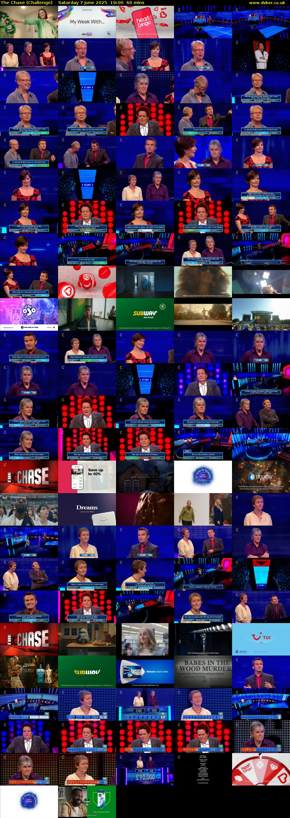 The Chase (Challenge) Saturday 7 June 2025 19:00 - 20:00