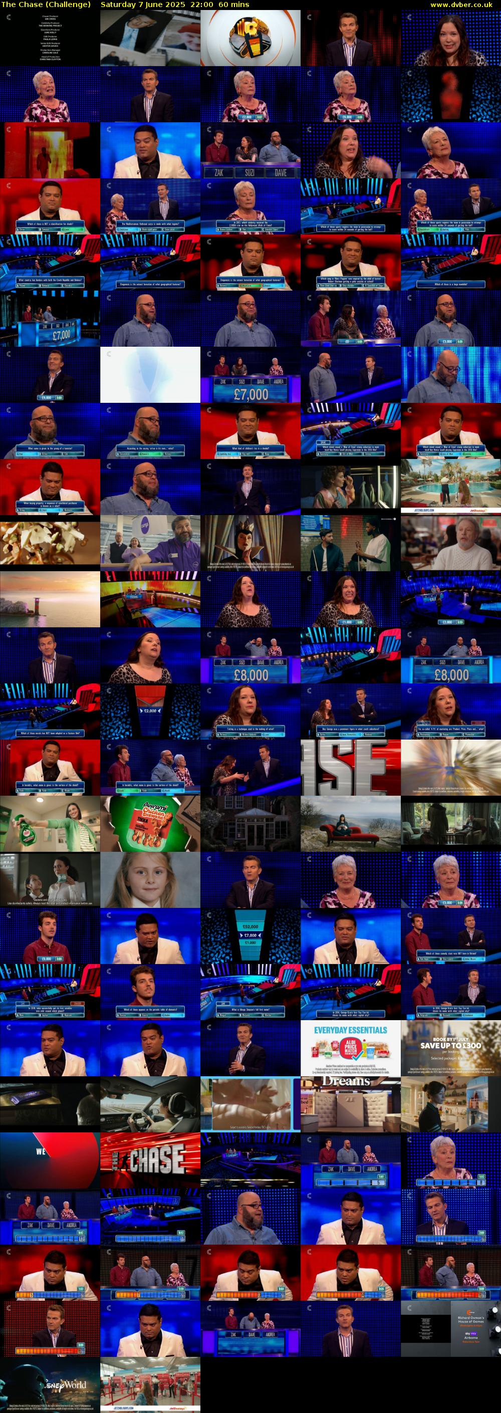 The Chase (Challenge) Saturday 7 June 2025 22:00 - 23:00