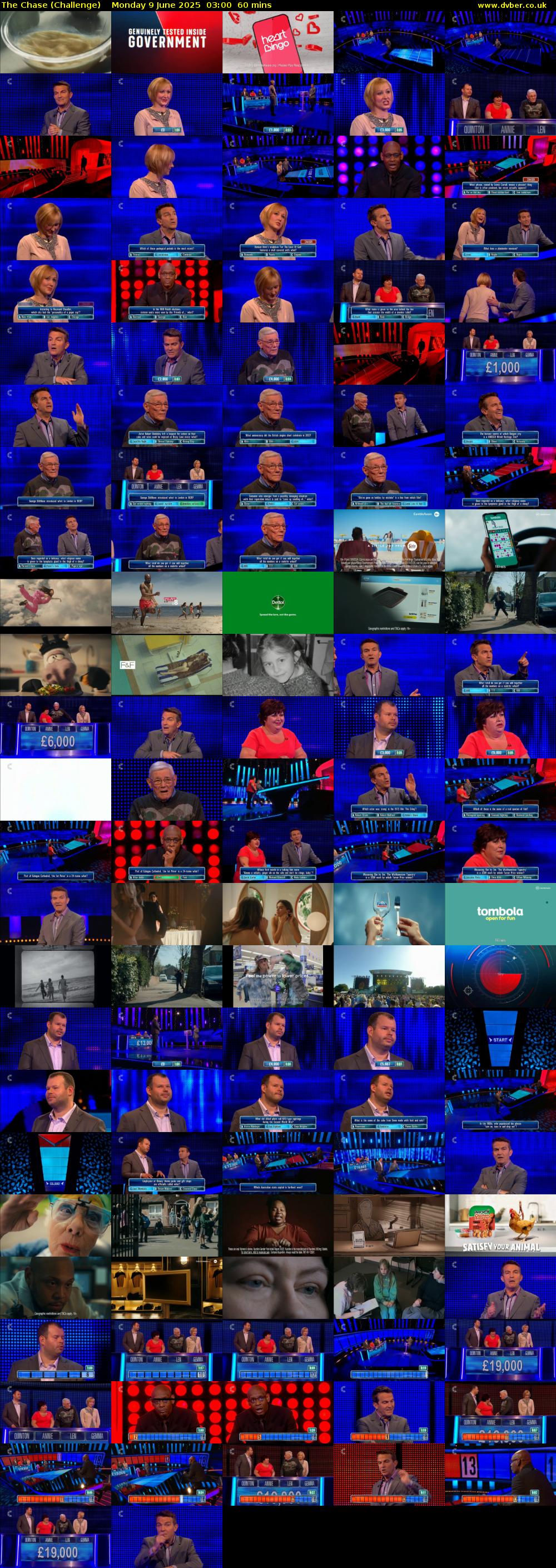 The Chase (Challenge) Monday 9 June 2025 03:00 - 04:00