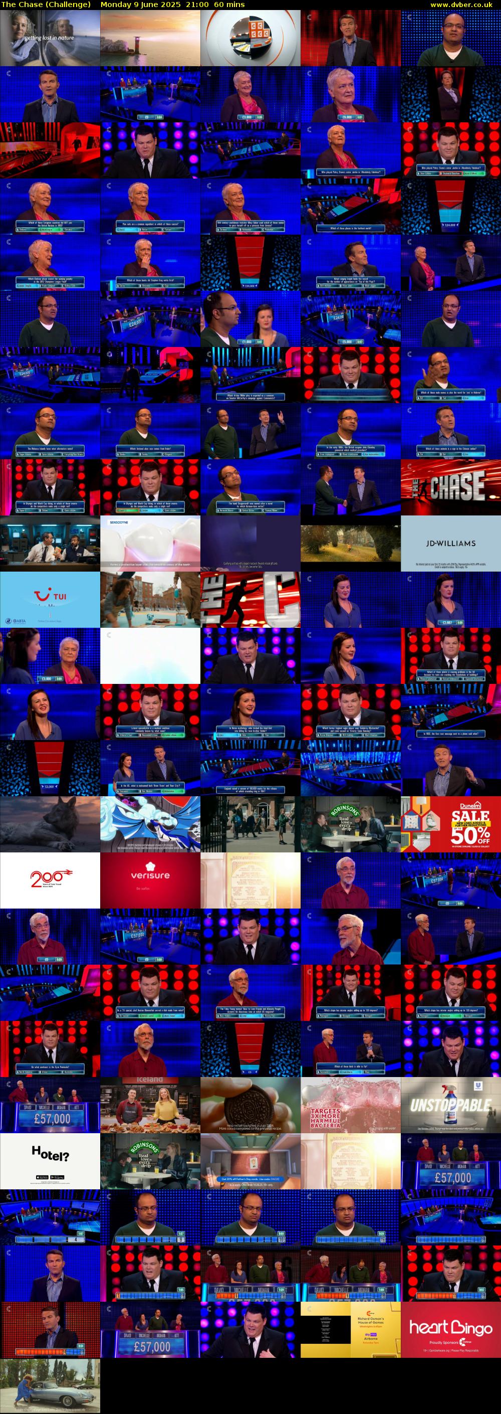 The Chase (Challenge) Monday 9 June 2025 21:00 - 22:00