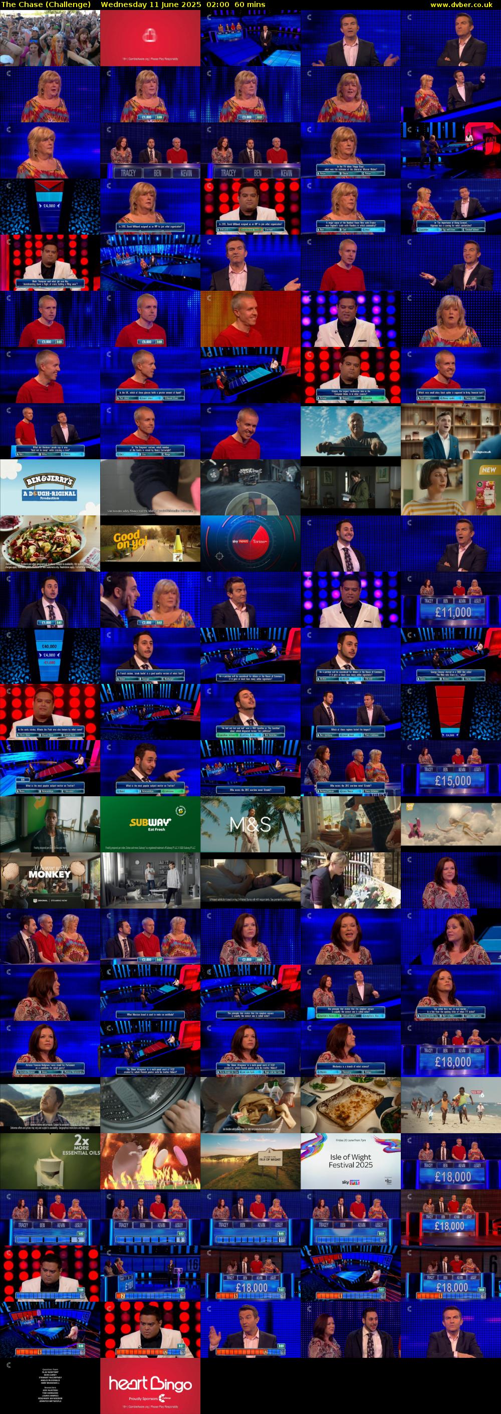 The Chase (Challenge) Wednesday 11 June 2025 02:00 - 03:00
