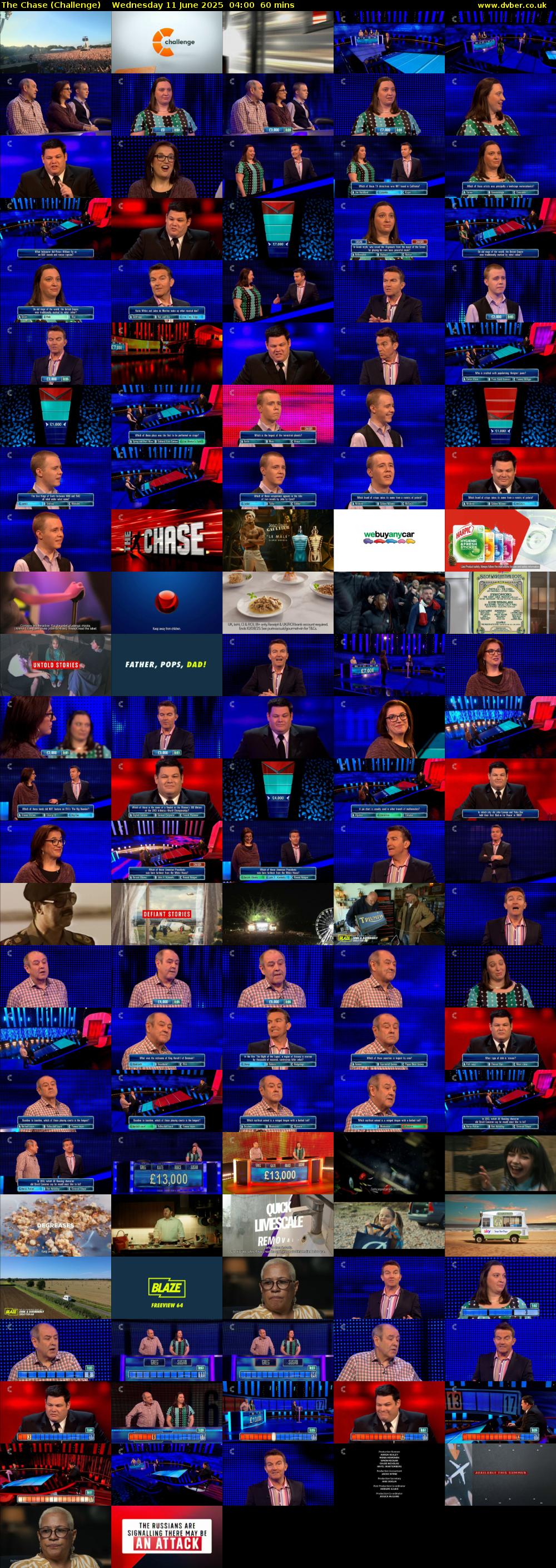 The Chase (Challenge) Wednesday 11 June 2025 04:00 - 05:00