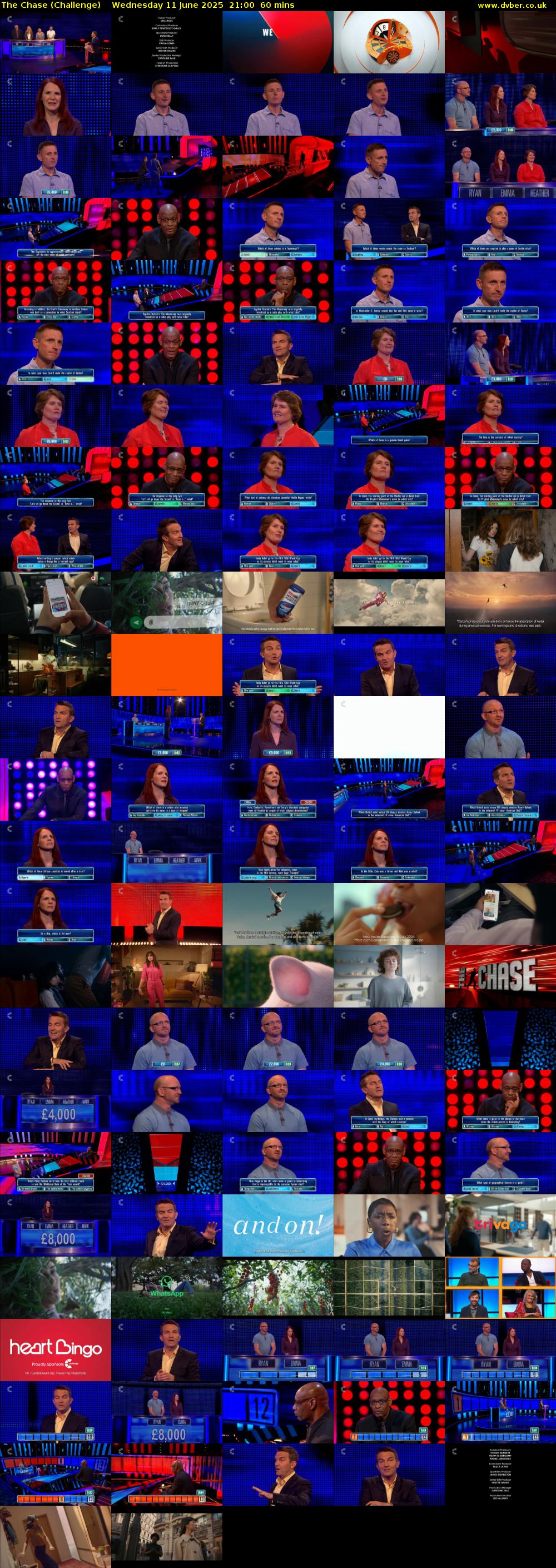The Chase (Challenge) Wednesday 11 June 2025 21:00 - 22:00