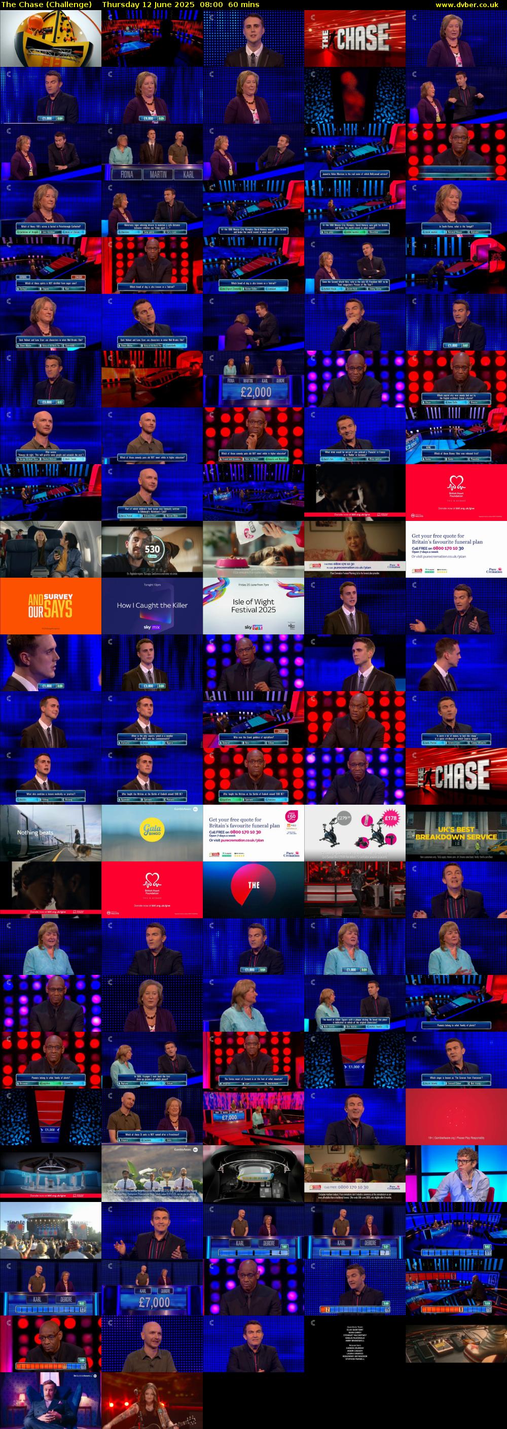 The Chase (Challenge) Thursday 12 June 2025 08:00 - 09:00