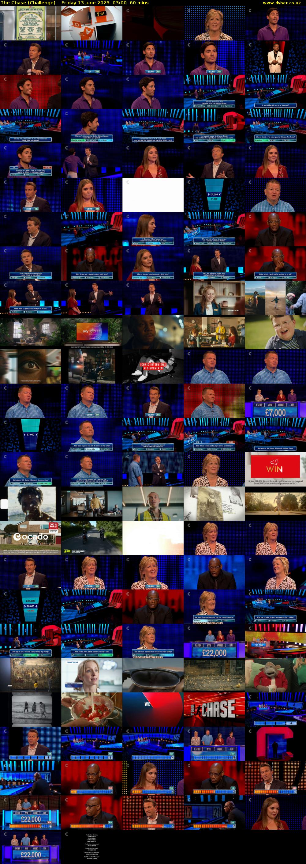 The Chase (Challenge) Friday 13 June 2025 03:00 - 04:00
