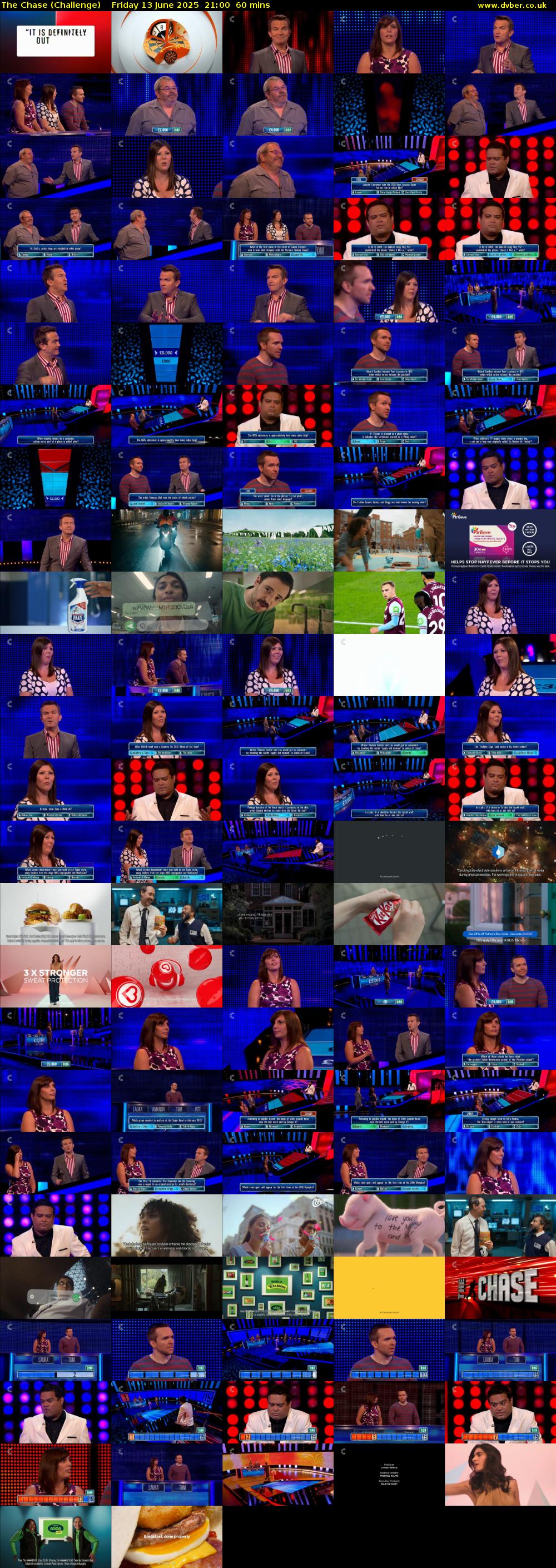 The Chase (Challenge) Friday 13 June 2025 21:00 - 22:00