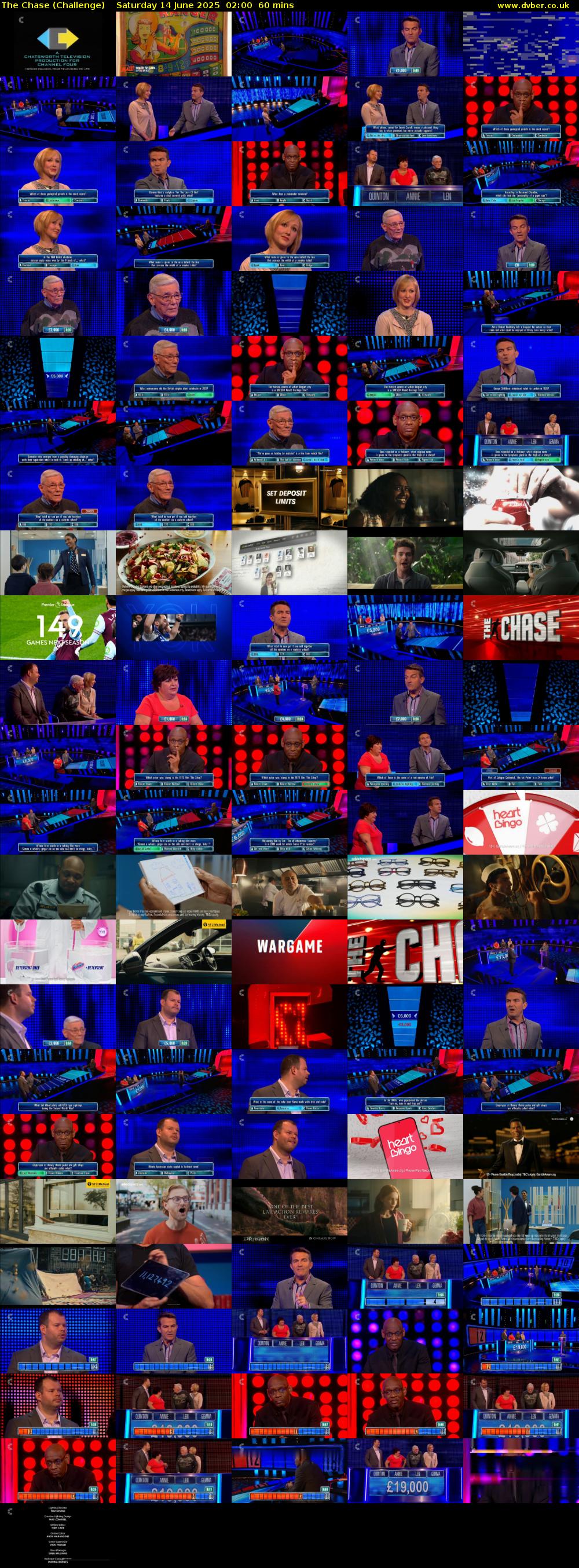 The Chase (Challenge) Saturday 14 June 2025 02:00 - 03:00