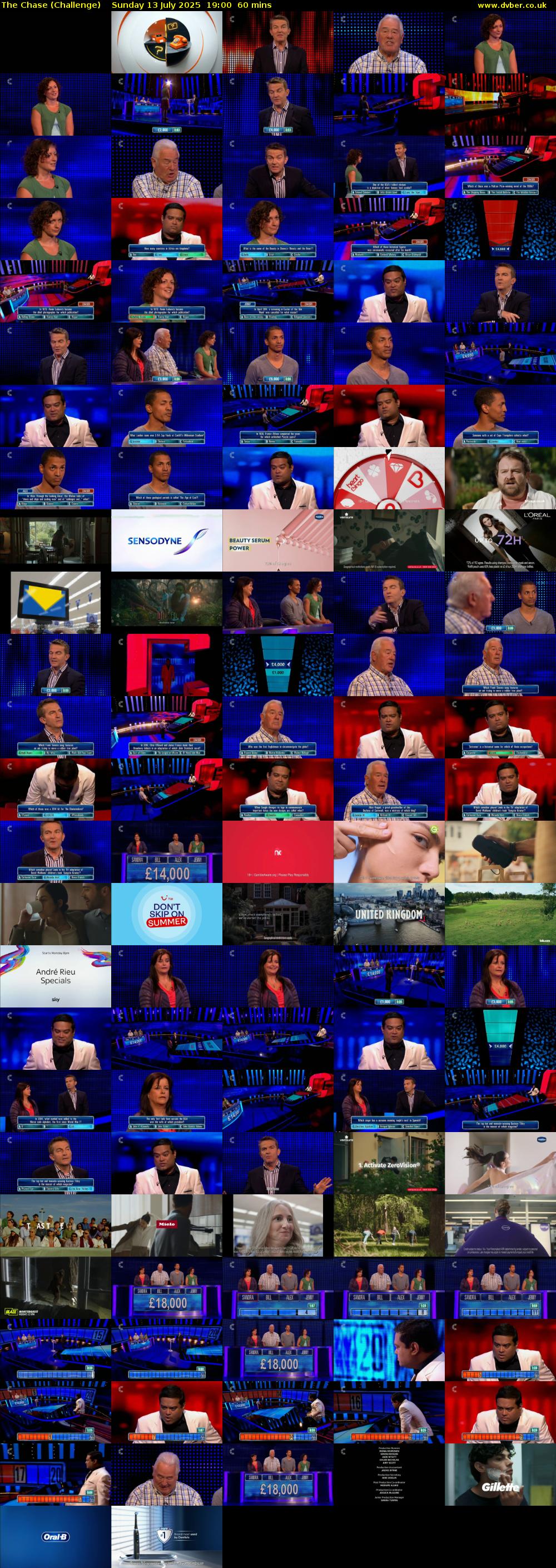 The Chase (Challenge) Sunday 13 July 2025 19:00 - 20:00