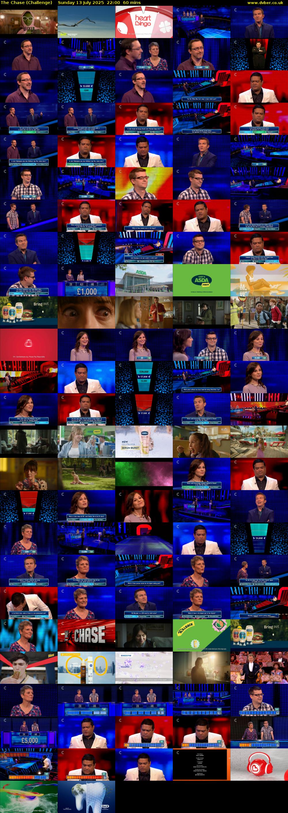 The Chase (Challenge) Sunday 13 July 2025 22:00 - 23:00