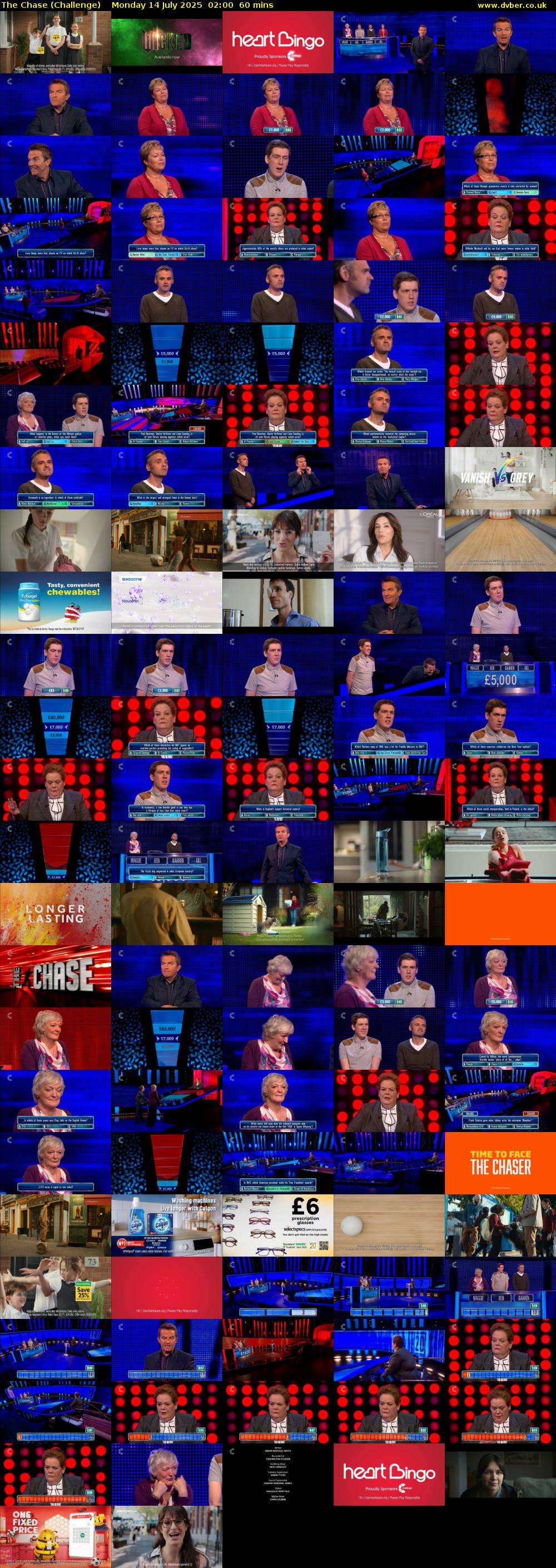 The Chase (Challenge) Monday 14 July 2025 02:00 - 03:00