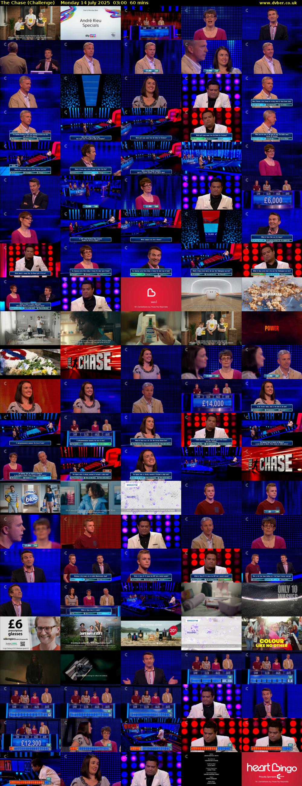 The Chase (Challenge) Monday 14 July 2025 03:00 - 04:00