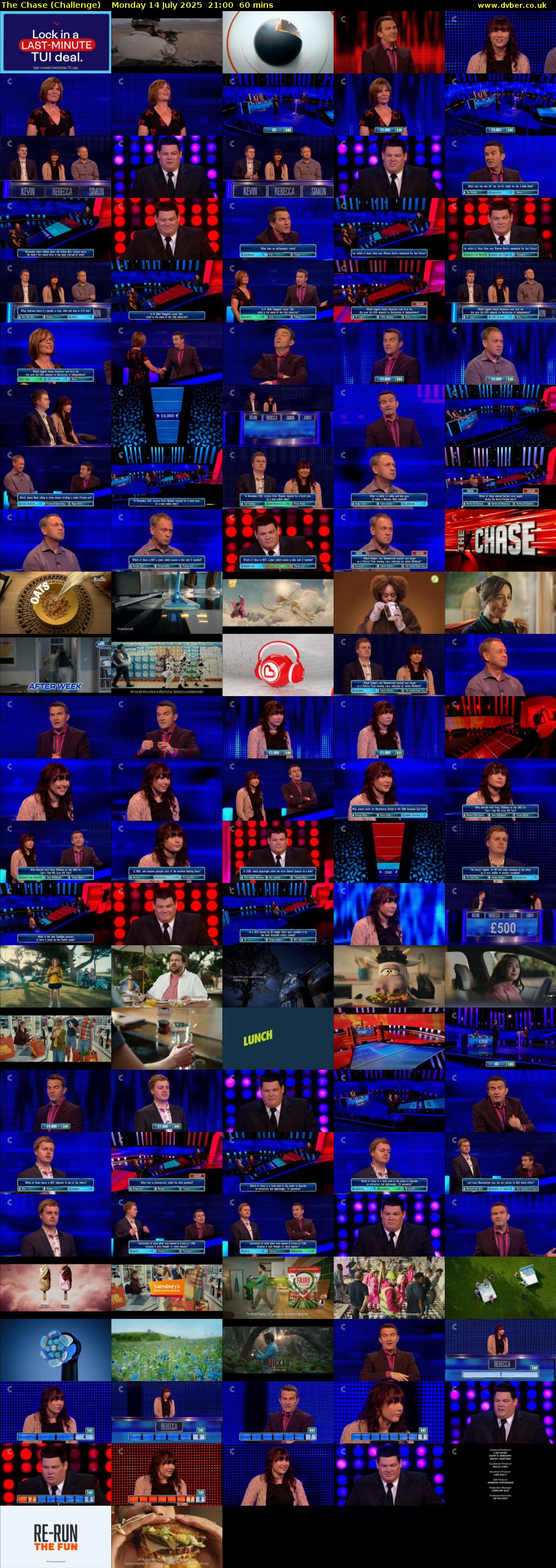 The Chase (Challenge) Monday 14 July 2025 21:00 - 22:00