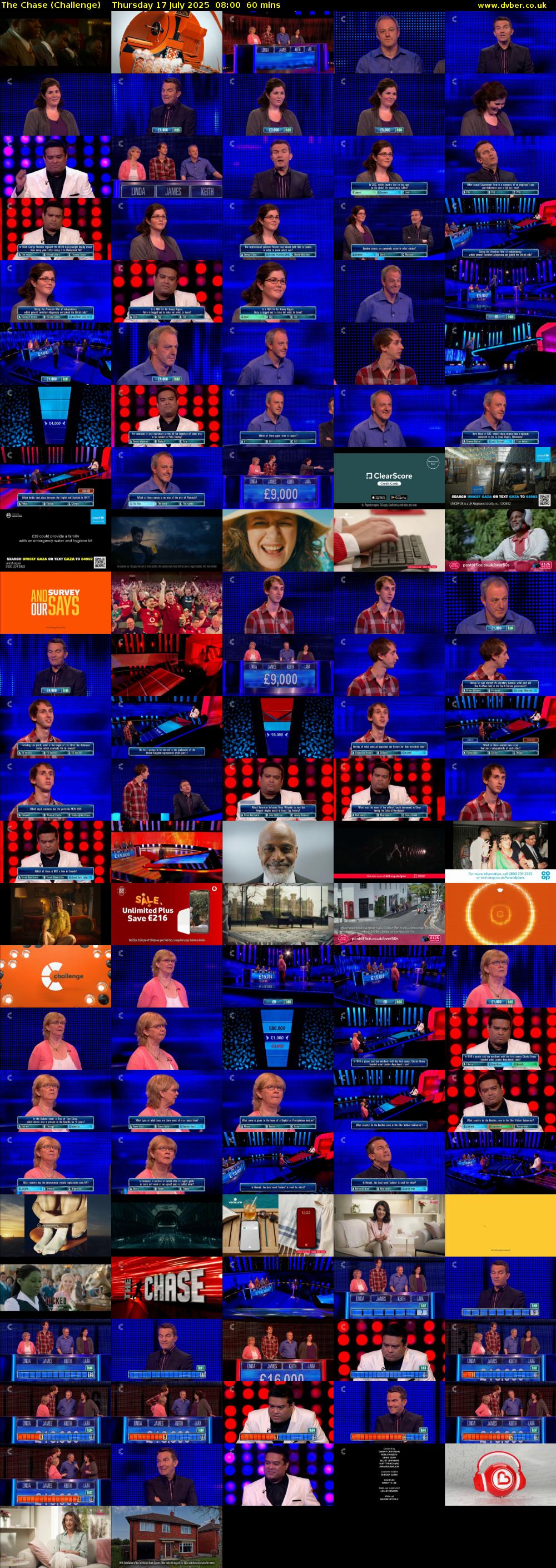 The Chase (Challenge) Thursday 17 July 2025 08:00 - 09:00