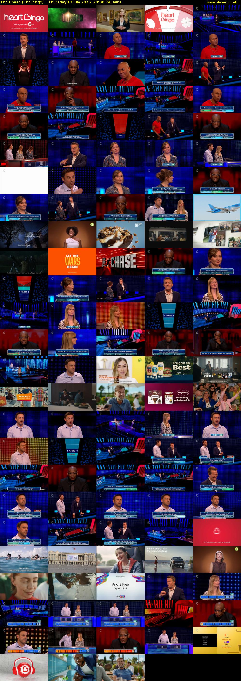 The Chase (Challenge) Thursday 17 July 2025 20:00 - 21:00