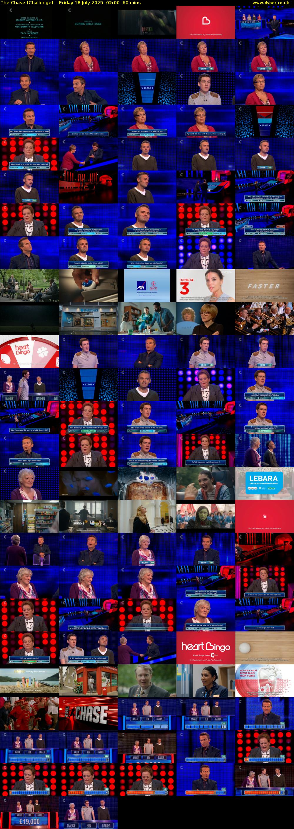 The Chase (Challenge) Friday 18 July 2025 02:00 - 03:00