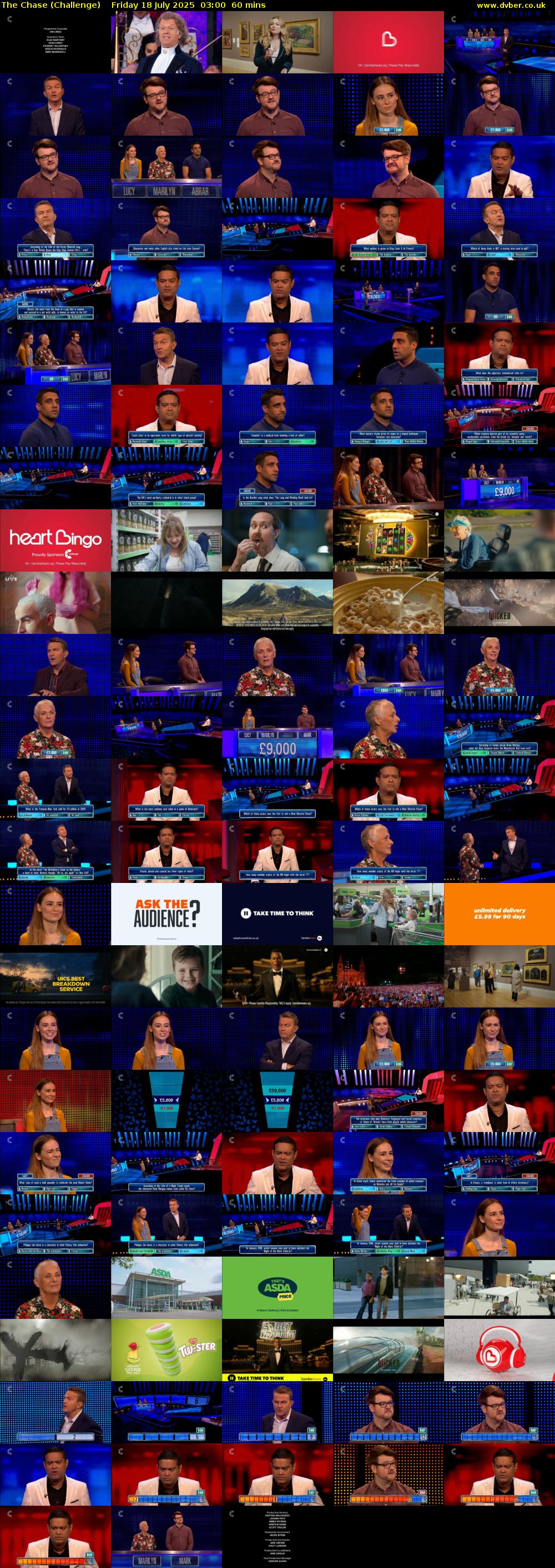 The Chase (Challenge) Friday 18 July 2025 03:00 - 04:00