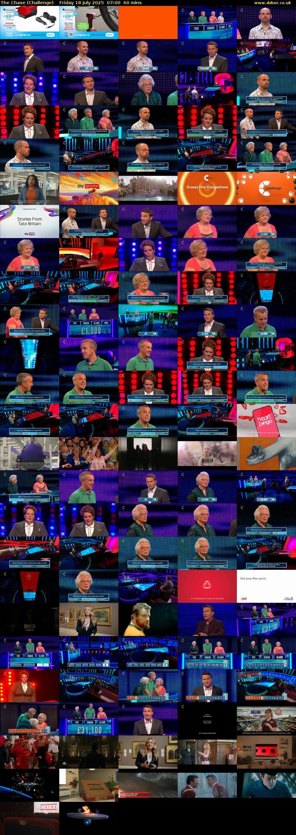 The Chase (Challenge) Friday 18 July 2025 07:00 - 08:00