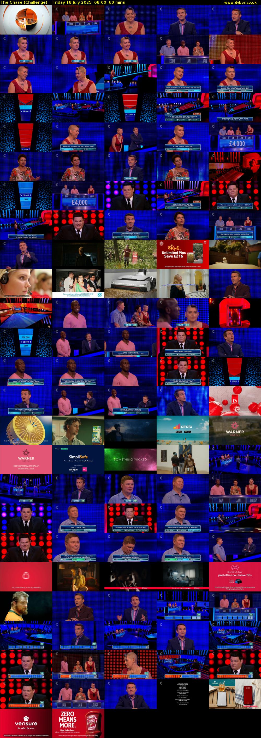The Chase (Challenge) Friday 18 July 2025 08:00 - 09:00