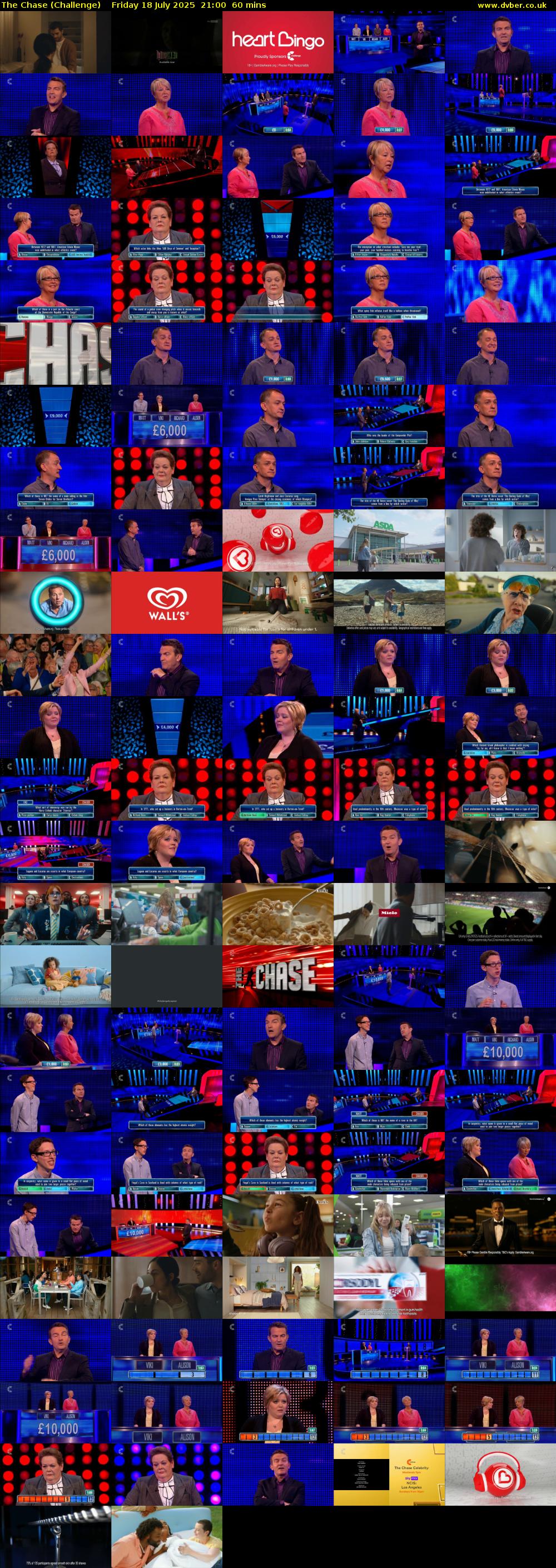 The Chase (Challenge) Friday 18 July 2025 21:00 - 22:00