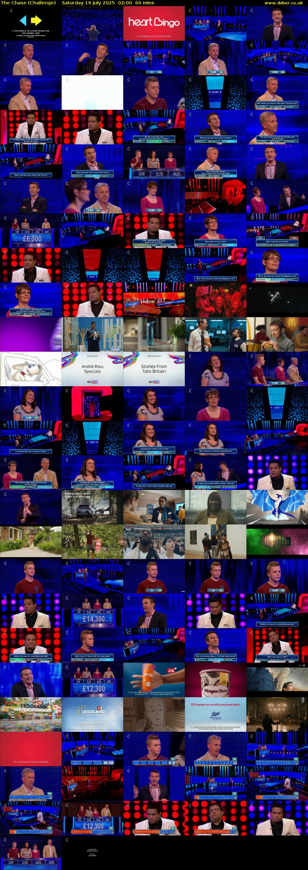 The Chase (Challenge) Saturday 19 July 2025 02:00 - 03:00