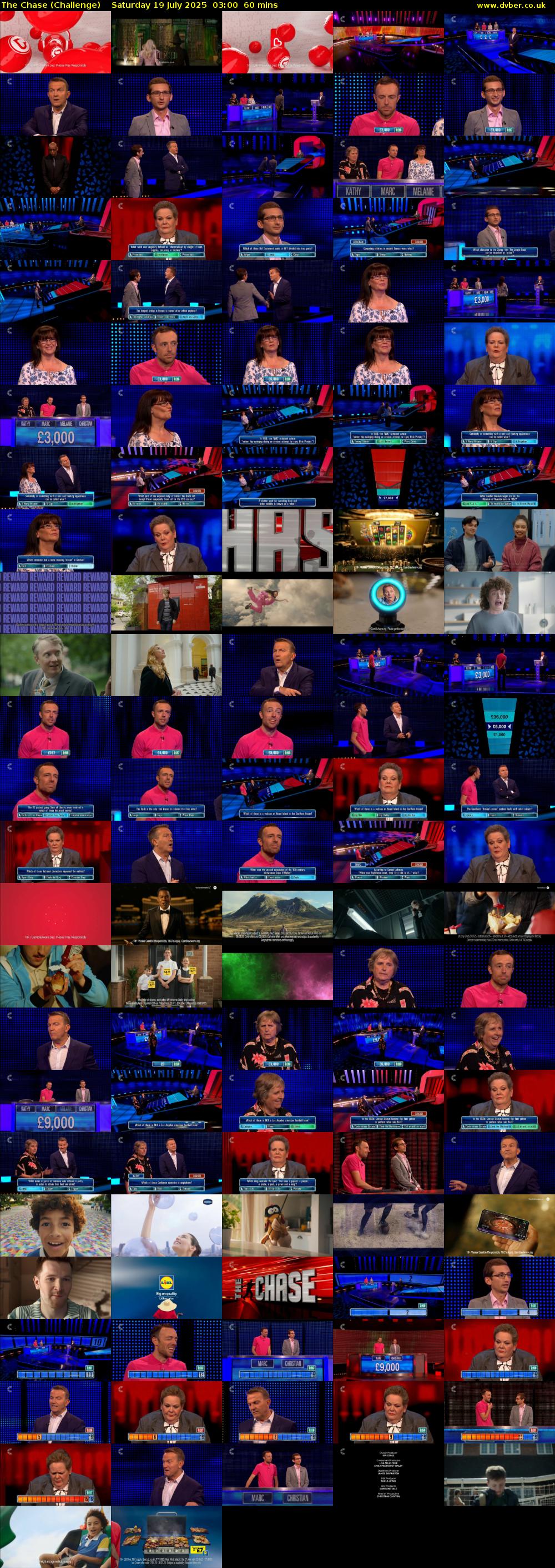 The Chase (Challenge) Saturday 19 July 2025 03:00 - 04:00