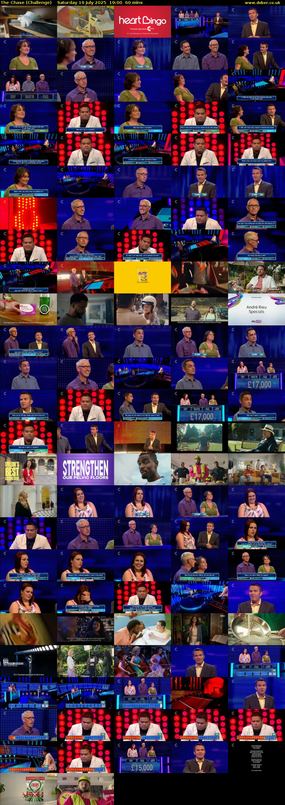 The Chase (Challenge) Saturday 19 July 2025 19:00 - 20:00