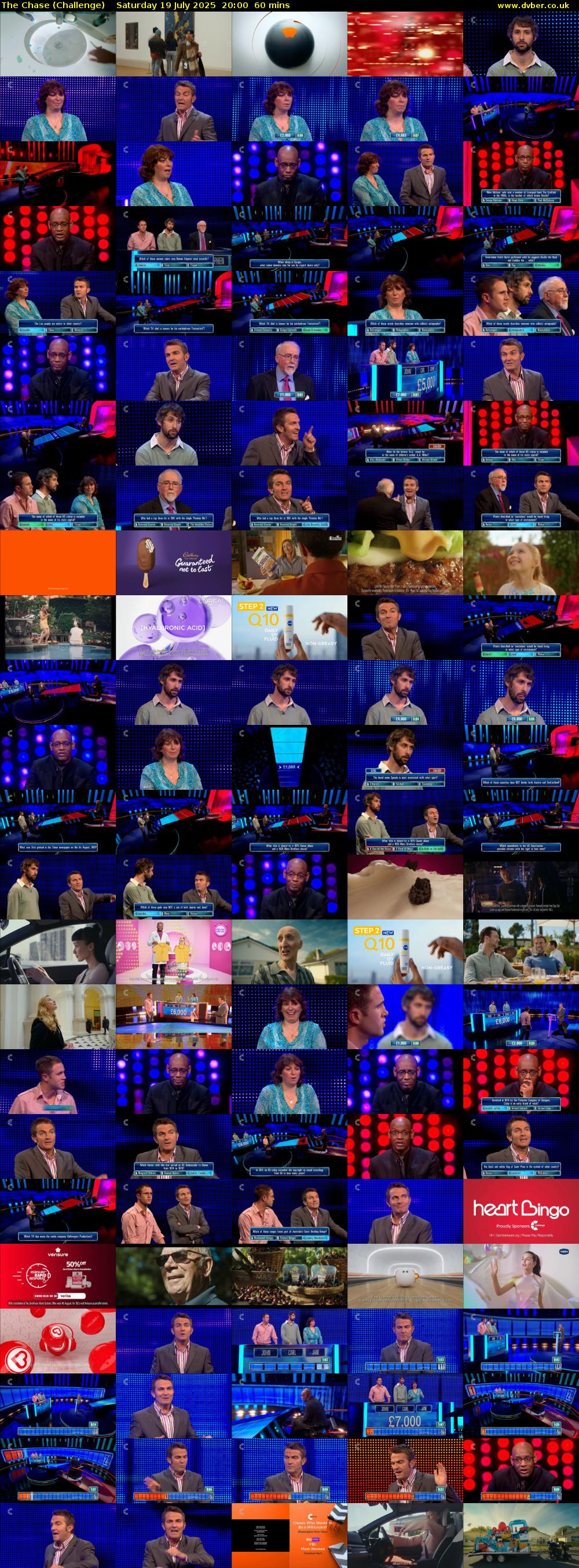 The Chase (Challenge) Saturday 19 July 2025 20:00 - 21:00