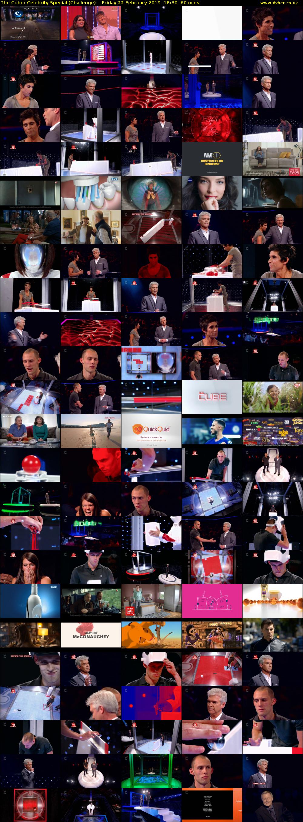 The Cube: Celebrity Special (Challenge) Friday 22 February 2019 18:30 - 19:30