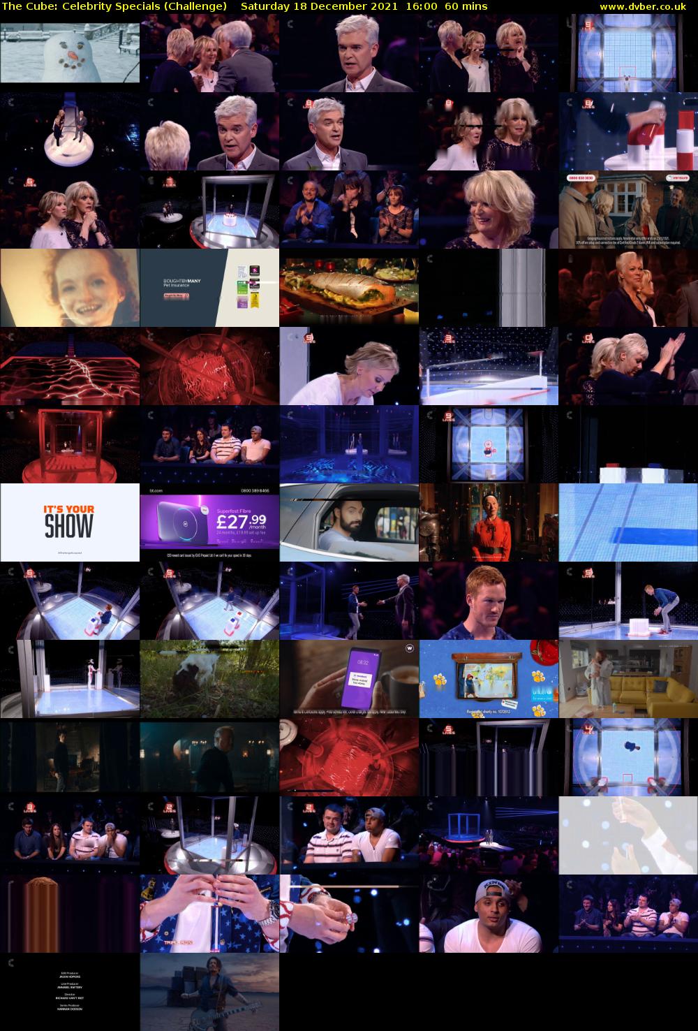The Cube: Celebrity Specials (Challenge) Saturday 18 December 2021 16:00 - 17:00