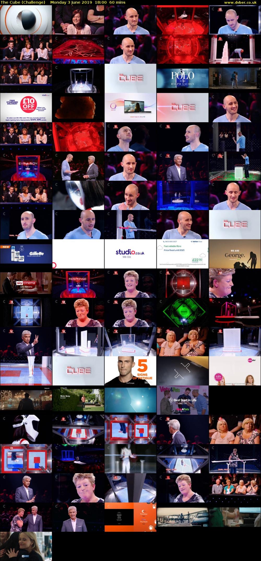 The Cube (Challenge) Monday 3 June 2019 18:00 - 19:00
