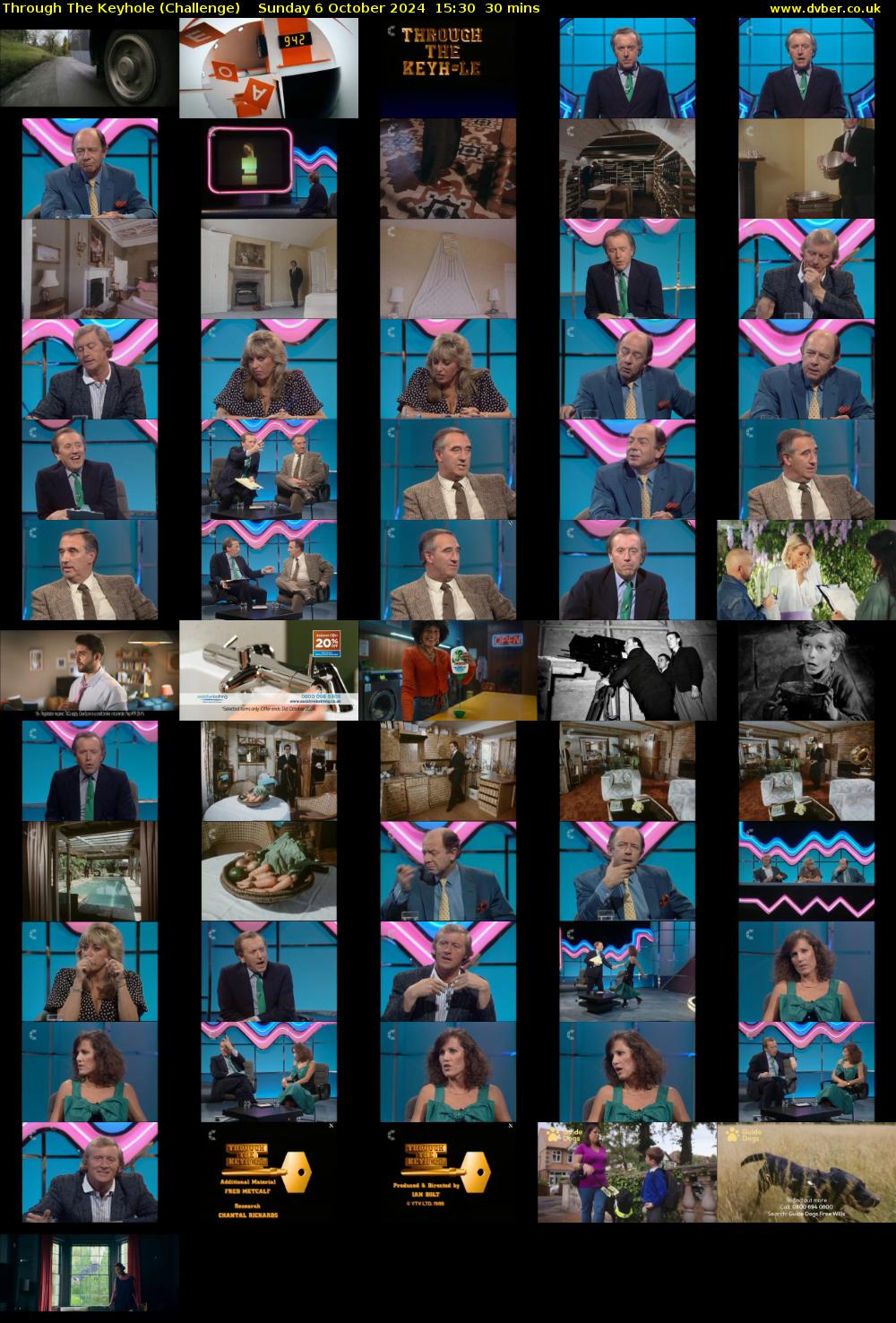 Through The Keyhole (Challenge) Sunday 6 October 2024 15:30 - 16:00