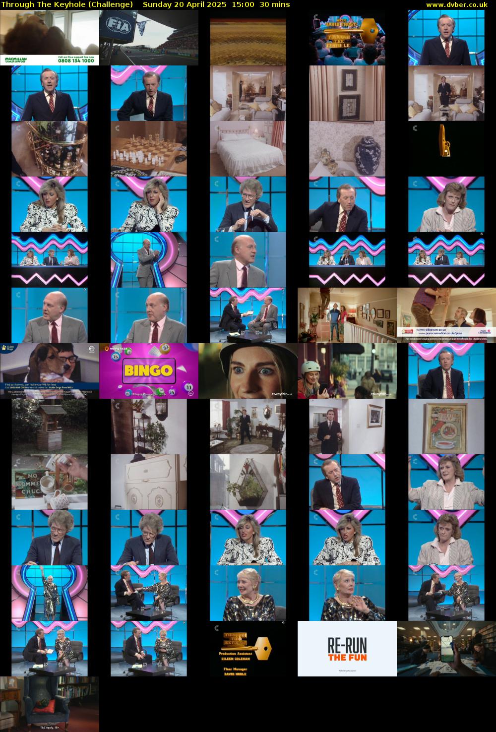 Through The Keyhole (Challenge) Sunday 20 April 2025 15:00 - 15:30