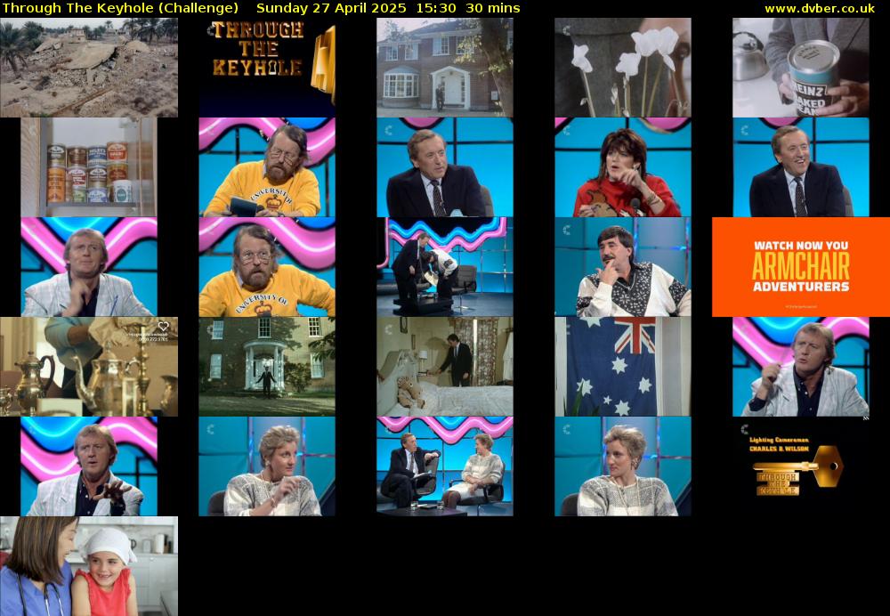 Through The Keyhole (Challenge) Sunday 27 April 2025 15:30 - 16:00