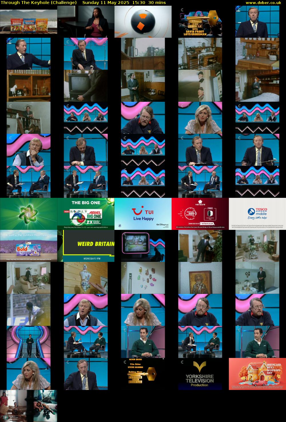 Through The Keyhole (Challenge) Sunday 11 May 2025 15:30 - 16:00