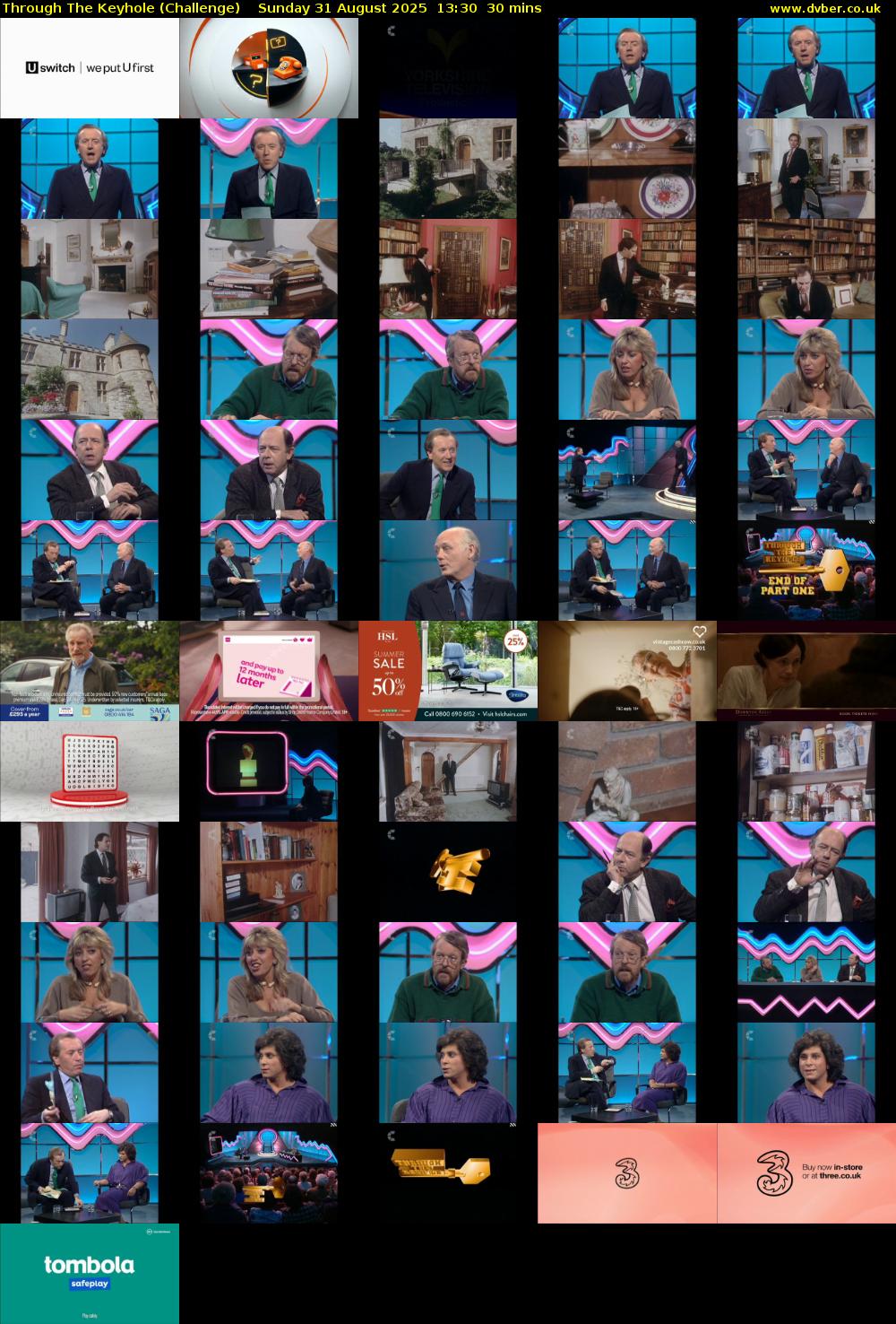 Through The Keyhole (Challenge) Sunday 31 August 2025 13:30 - 14:00