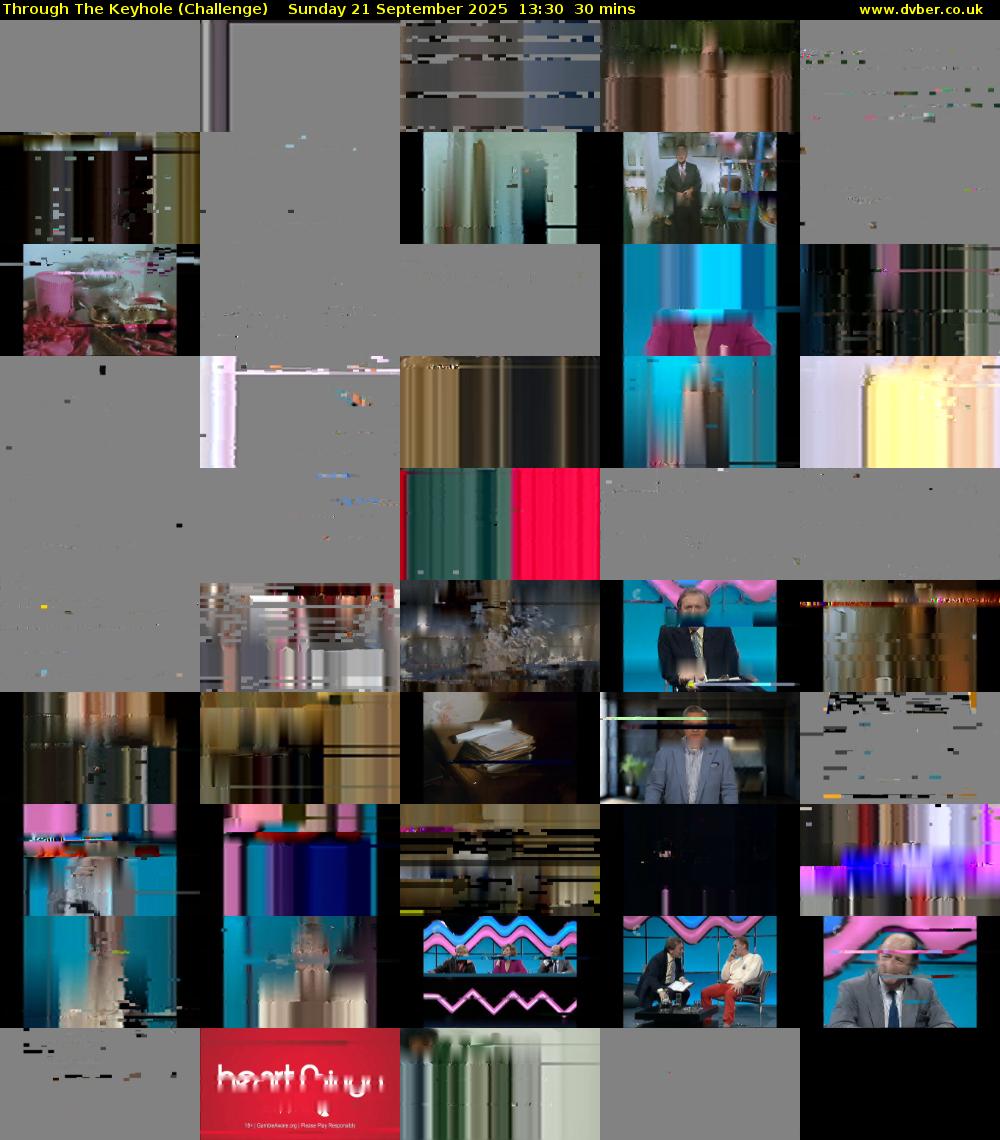 Through The Keyhole (Challenge) Sunday 21 September 2025 13:30 - 14:00