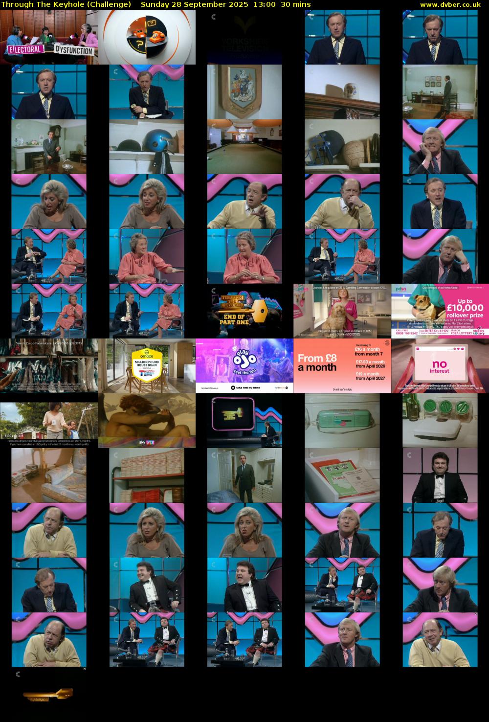 Through The Keyhole (Challenge) Sunday 28 September 2025 13:00 - 13:30