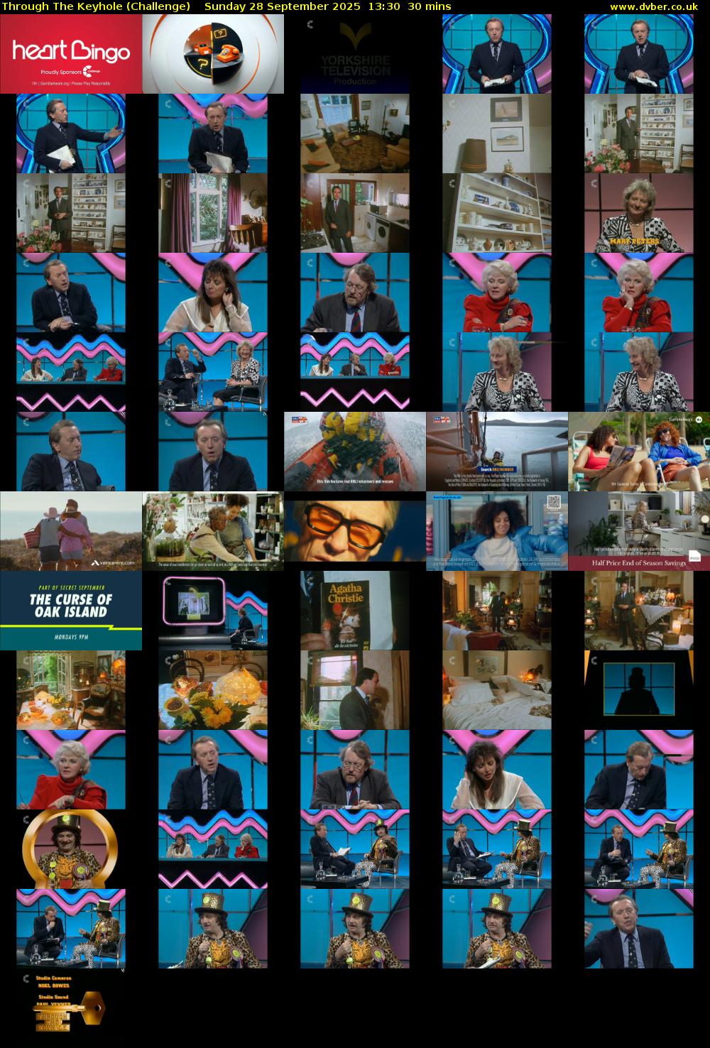 Through The Keyhole (Challenge) Sunday 28 September 2025 13:30 - 14:00