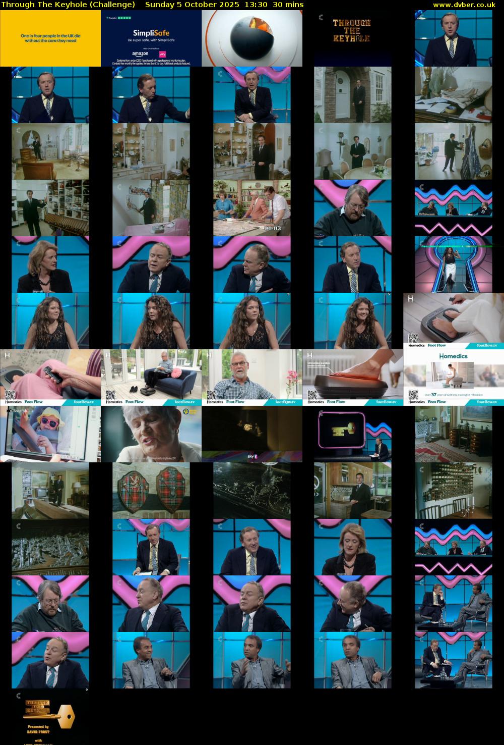 Through The Keyhole (Challenge) Sunday 5 October 2025 13:30 - 14:00