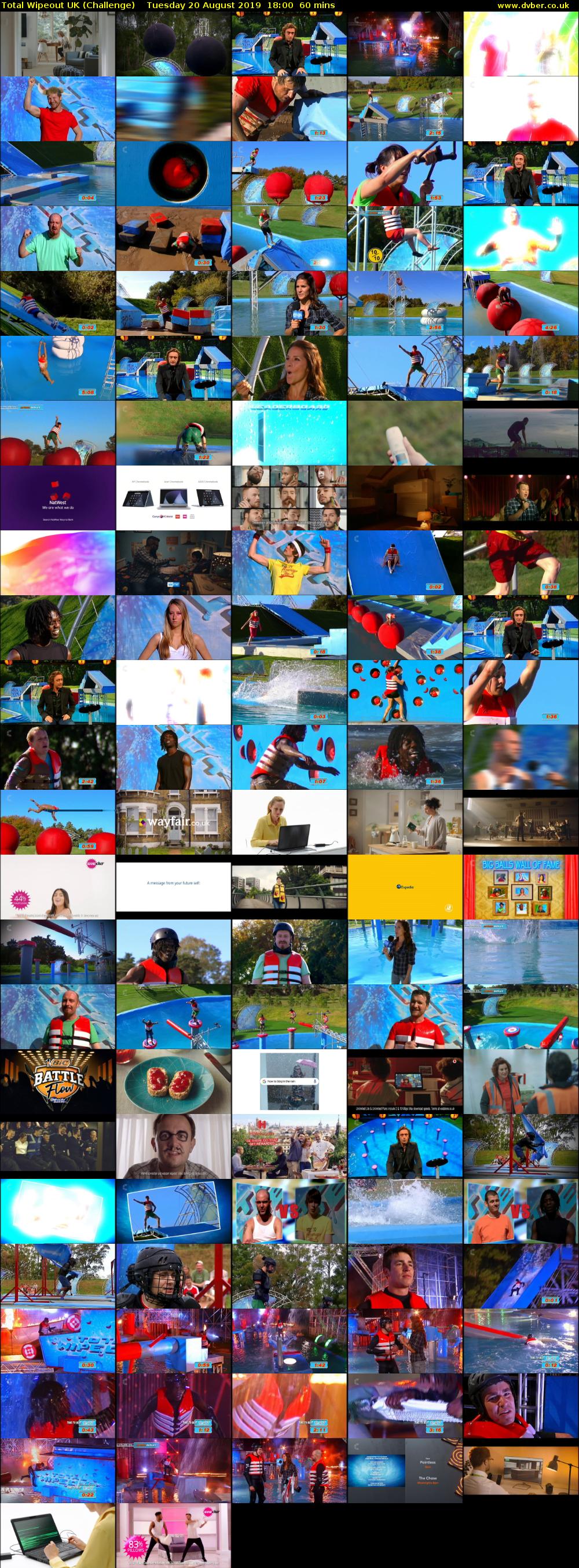 Total Wipeout UK (Challenge) Tuesday 20 August 2019 18:00 - 19:00