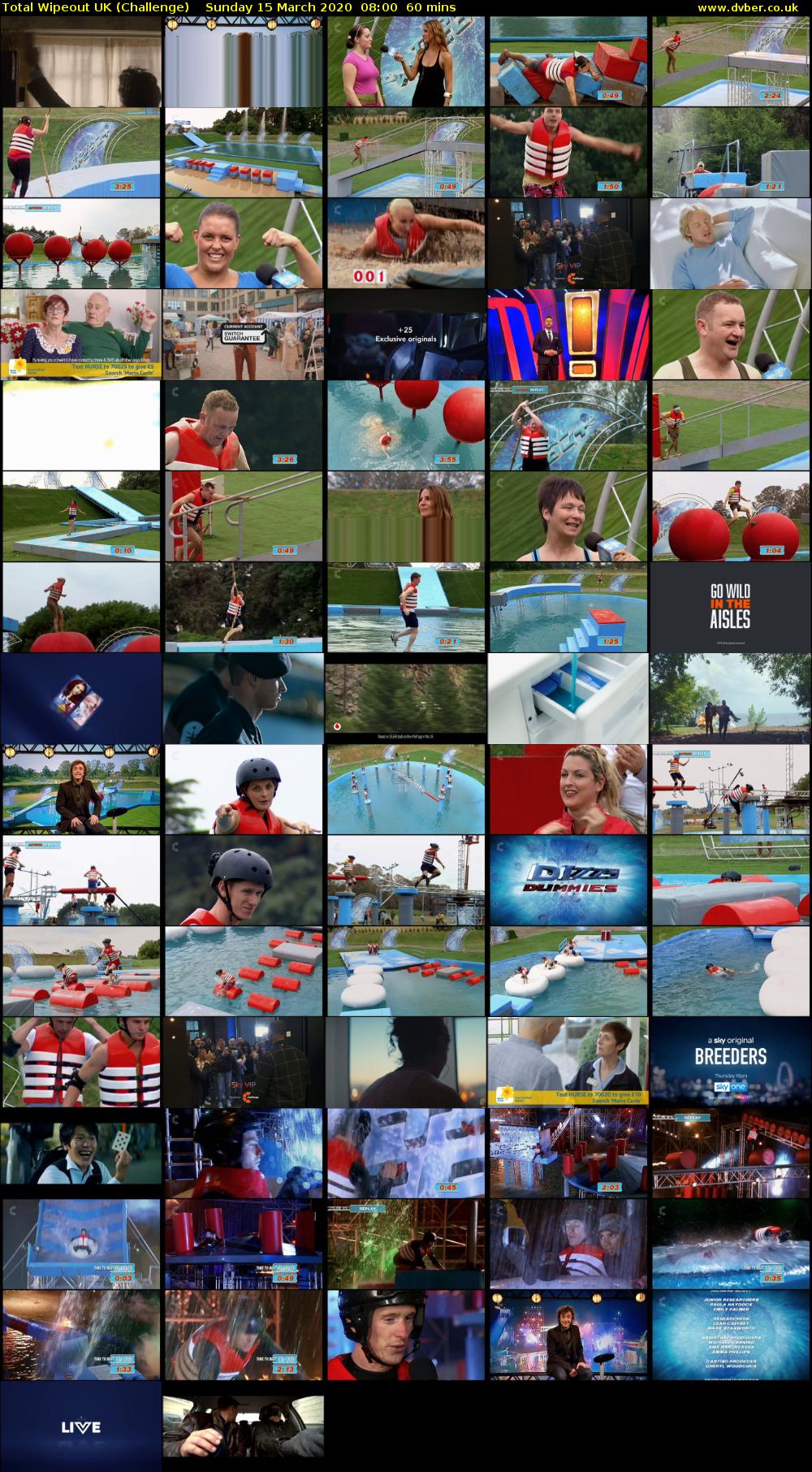 Total Wipeout UK (Challenge) Sunday 15 March 2020 08:00 - 09:00