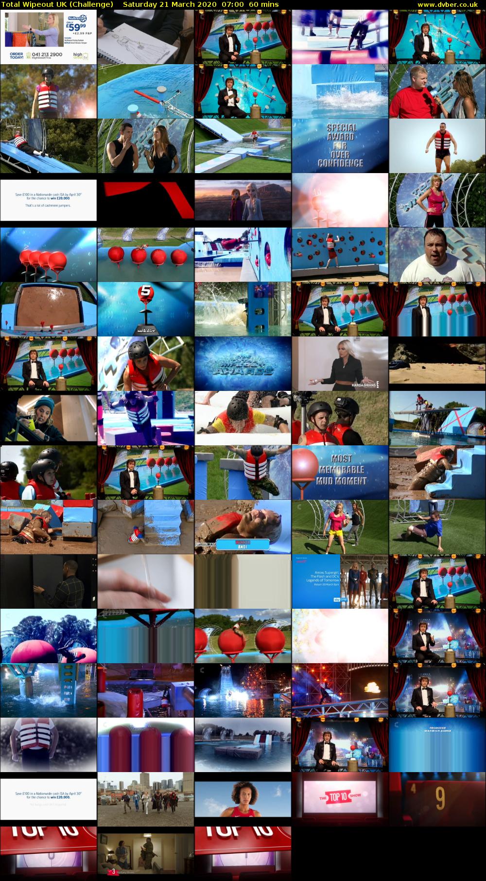 Total Wipeout UK (Challenge) Saturday 21 March 2020 07:00 - 08:00